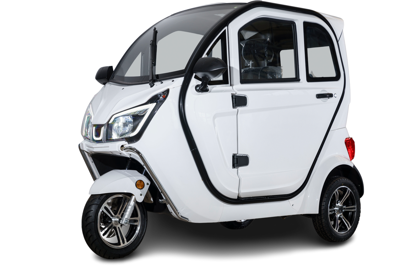 Stormborn Y8 Kabinenroller - 2 kW, Blei-Gel-Akku, 25 o. 45 km/h, weiß
