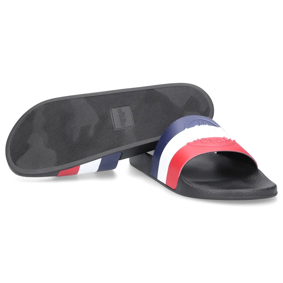 Moncler - Badeschuhe BASILE Kautschuk - schwarz