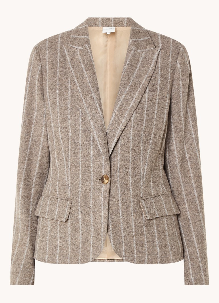 Josephine & Co Alix blazer with stripe print and flap pockets
