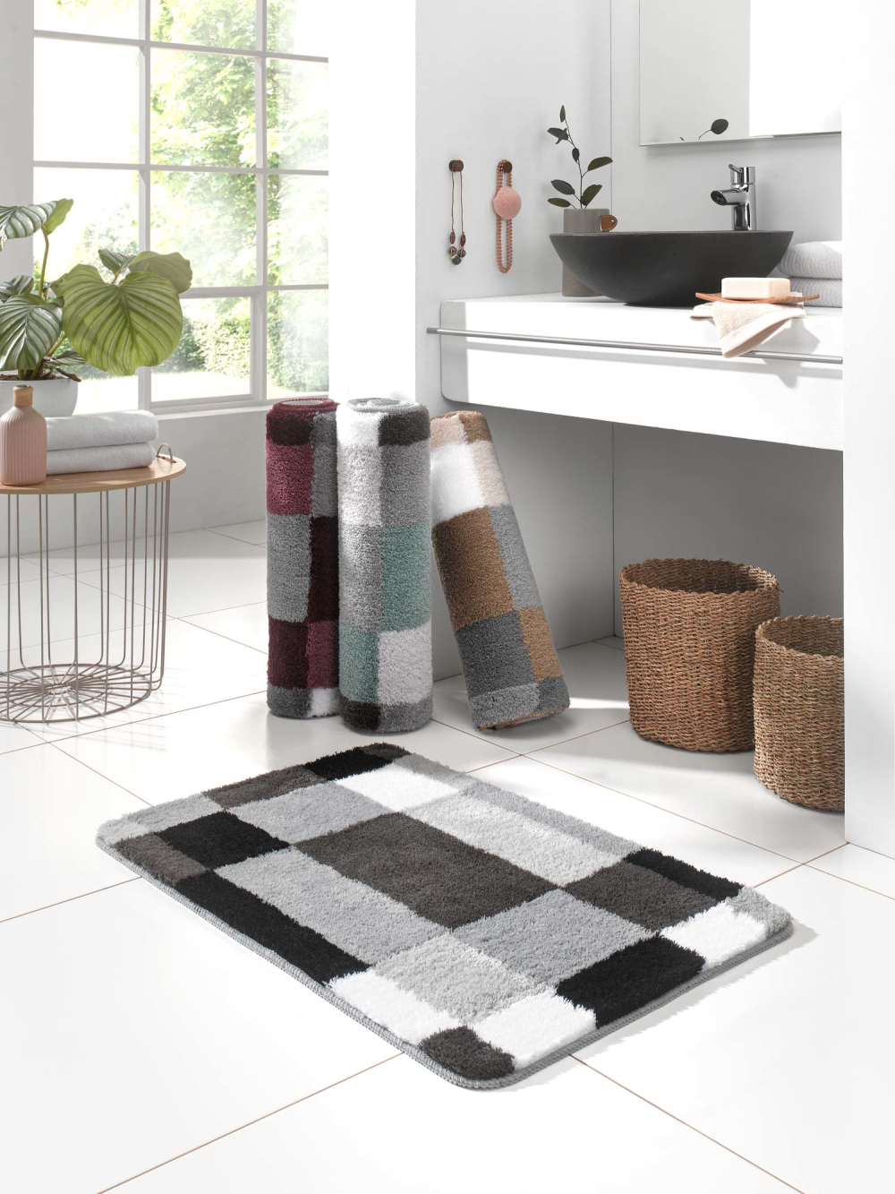 Badteppich Edge platin