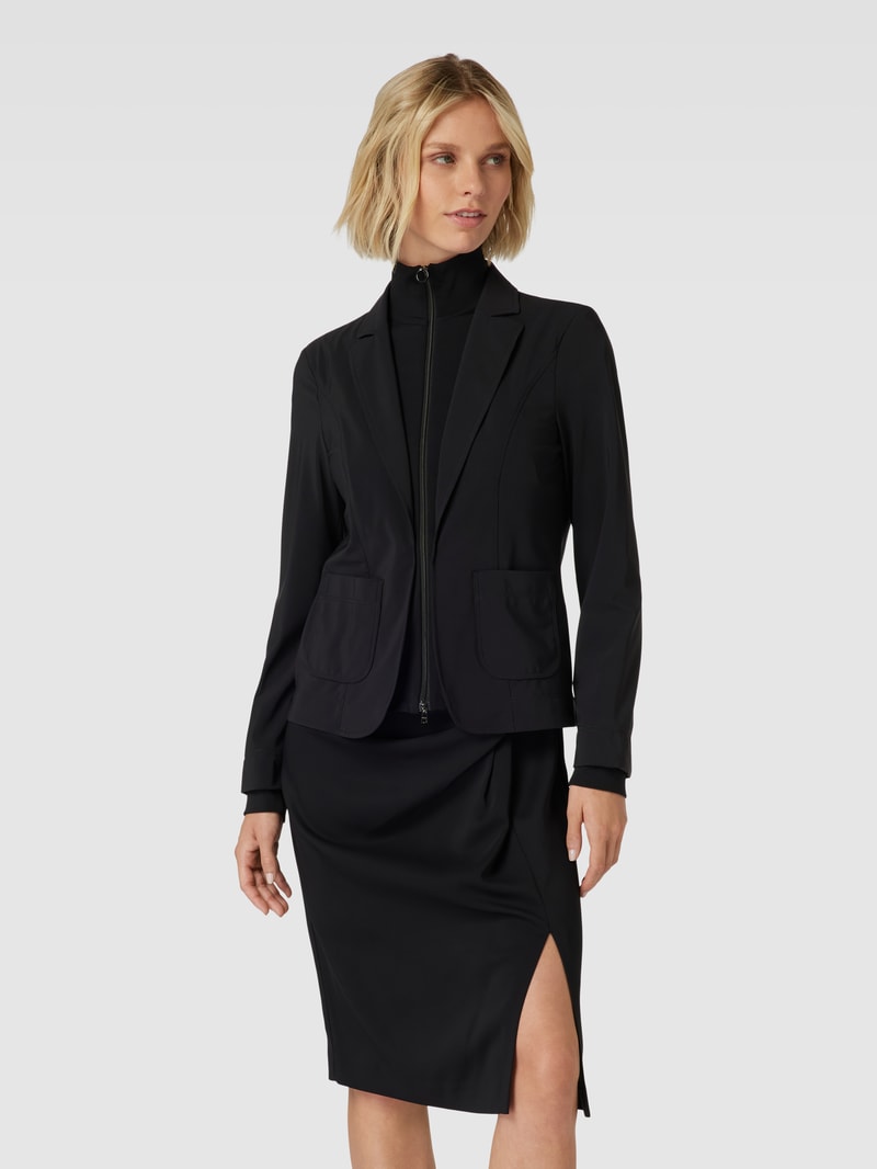 Blazer mit Reißverschluss in schwarz