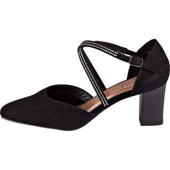 Via della Rosa Spangenpumps in schwarz