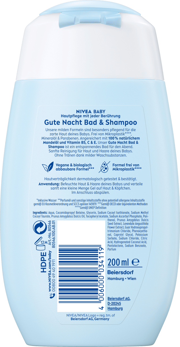Baby Bad & Shampoo Gute Nacht, 200 ml