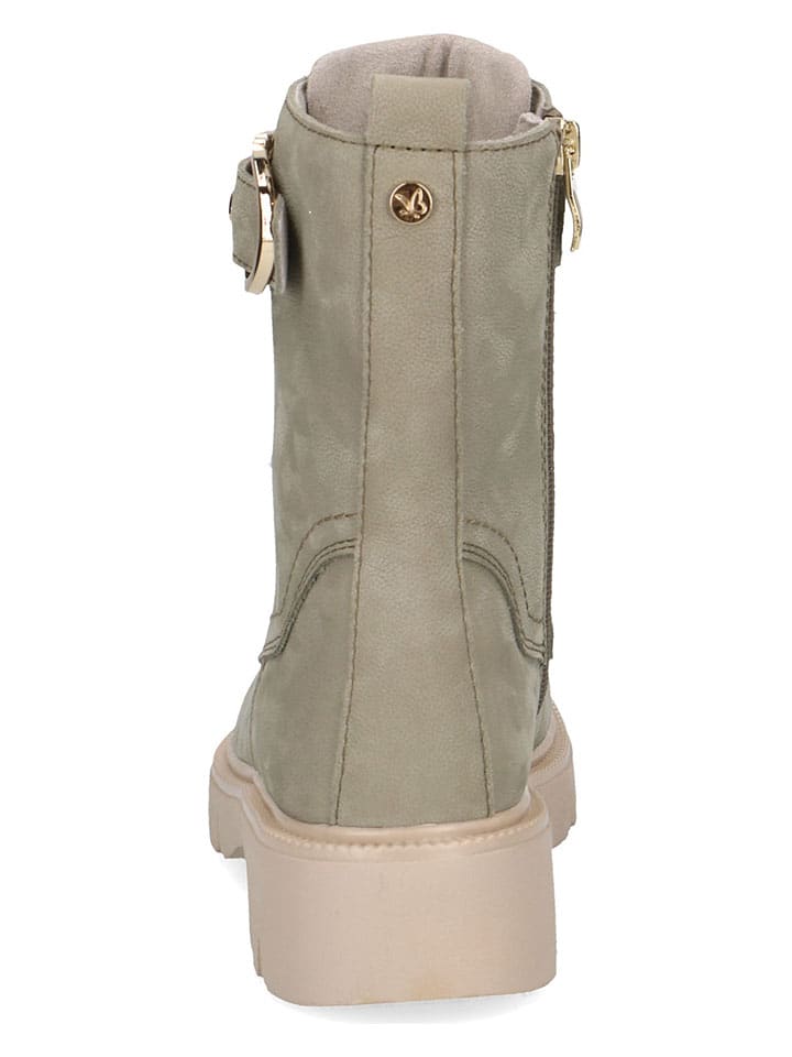 Caprice Leder-Boots in Khaki günstig kaufen