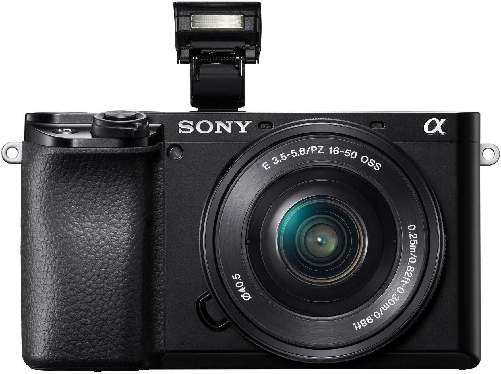 Sony Alpha 6100 Kit mit SELP1650 Systemkamera (SELP1650, 24,2 MP, Bluetooth, NFC, WLAN (Wi-Fi)