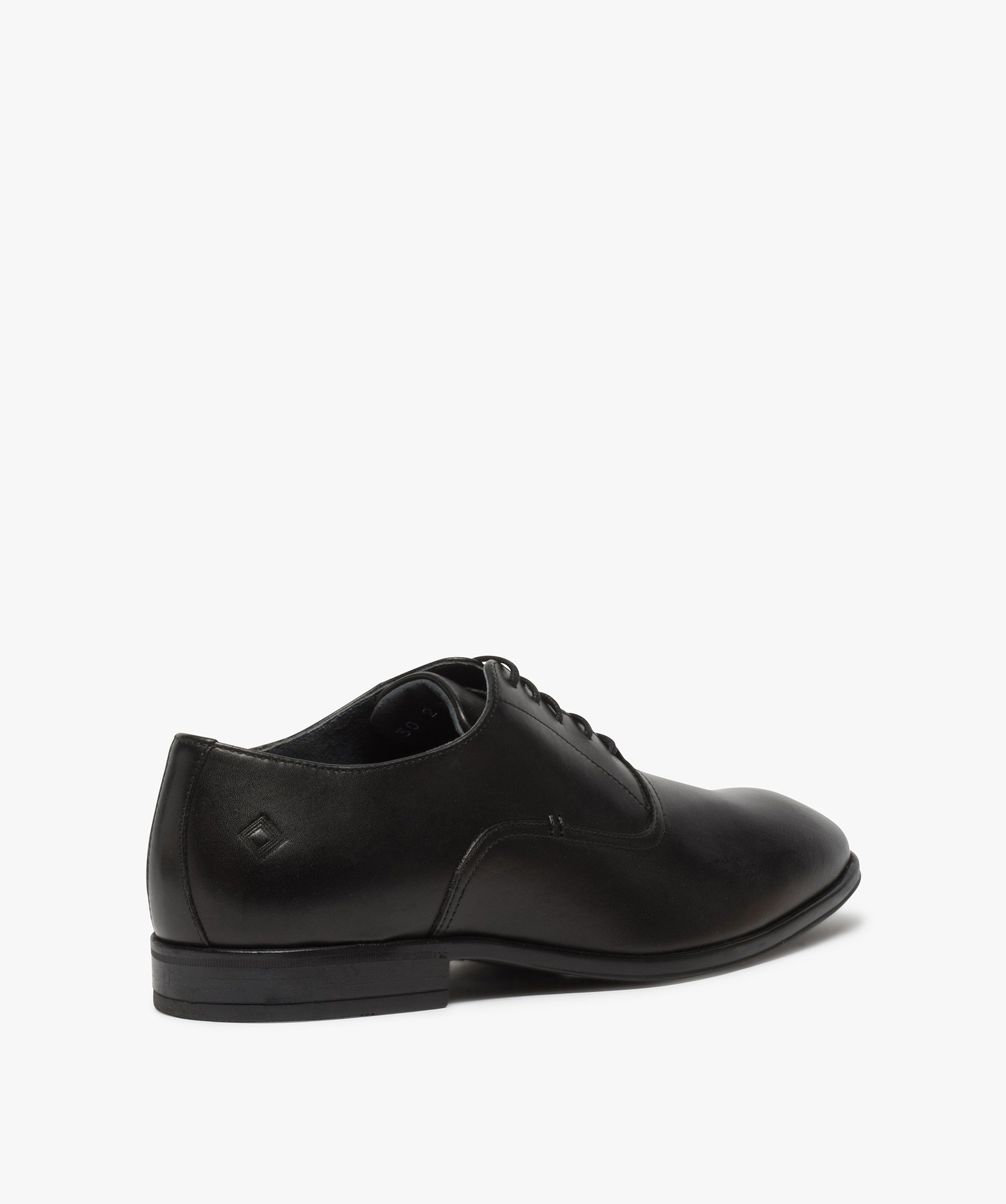 Richelieux homme unis dessus cuir lisse - Tanéo noir | GEMO