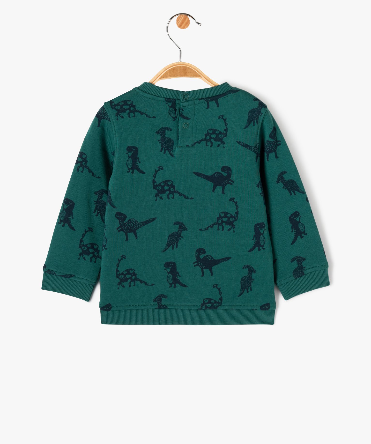 Sweat en molleton doux avec motifs bébé Garçon vert | GEMO