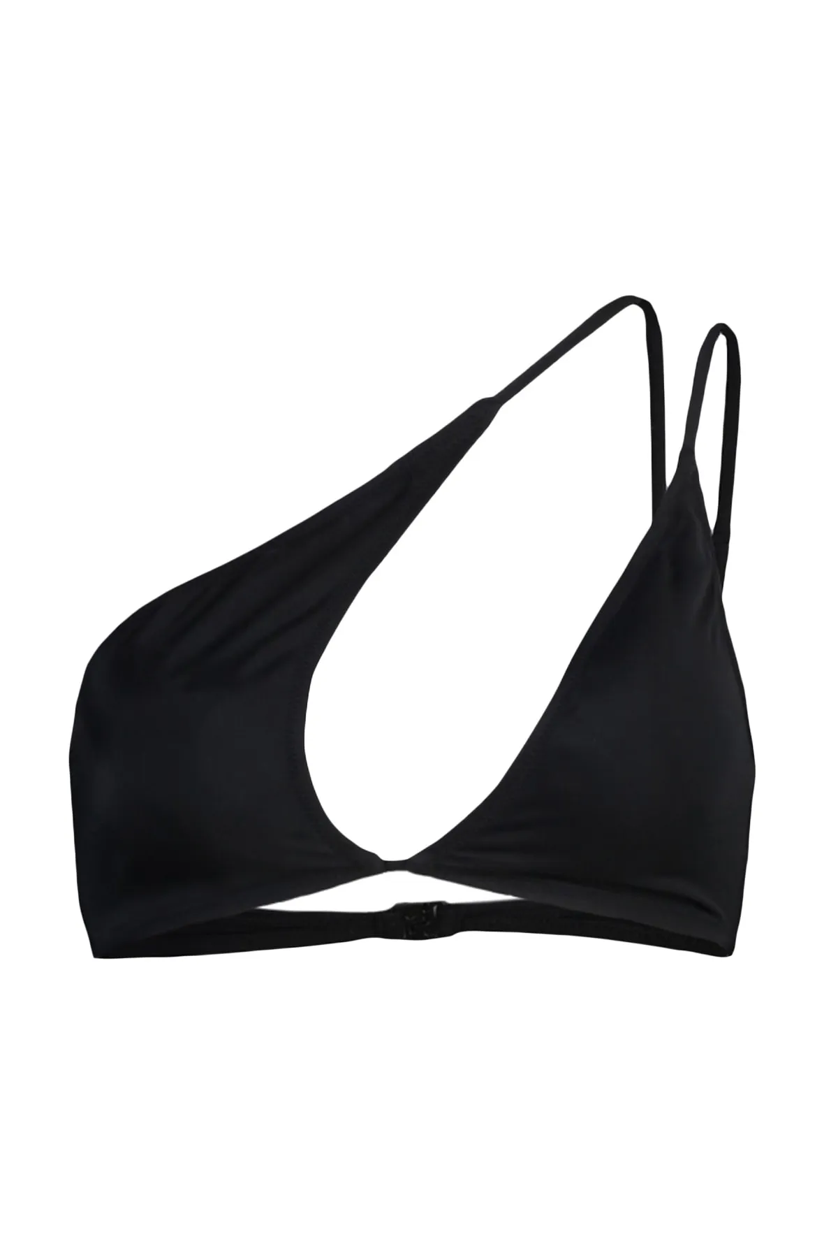 Trendyol Collection  Schwarzes One-Shoulder-Bikinioberteil mit Cut-out/Fenster TBESS23BU00032