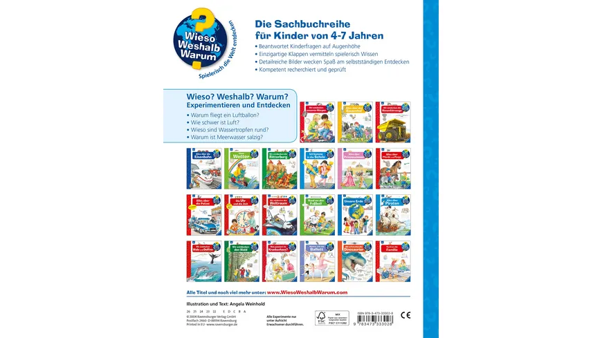 Wieso? Weshalb? Warum? (SW900), Band: 29 - Experimentieren und Entdecken