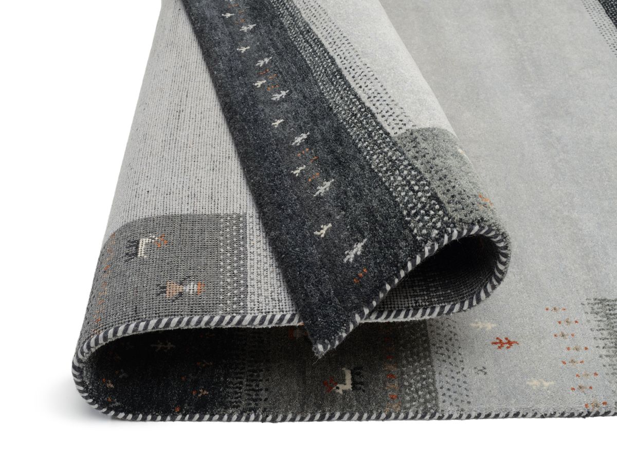 Teppich aus Indien Intense Mala Grau 70 x 140 cm