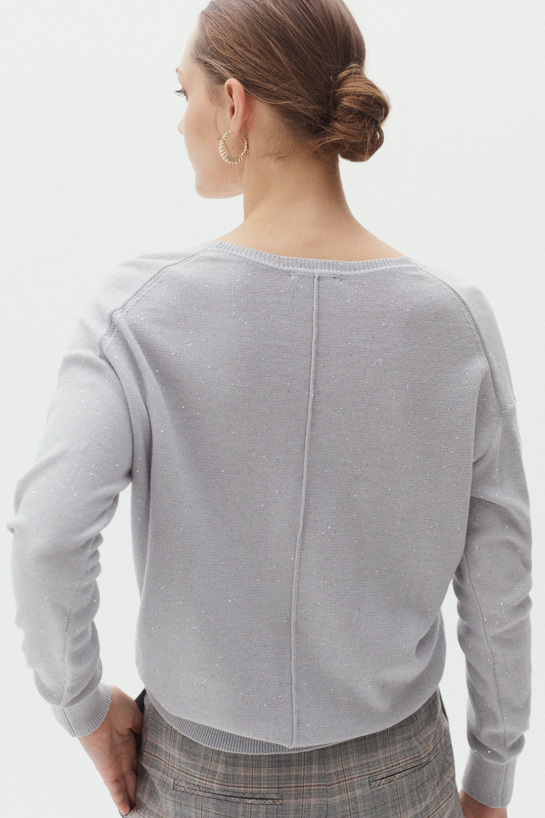 pull ange gris clair femme