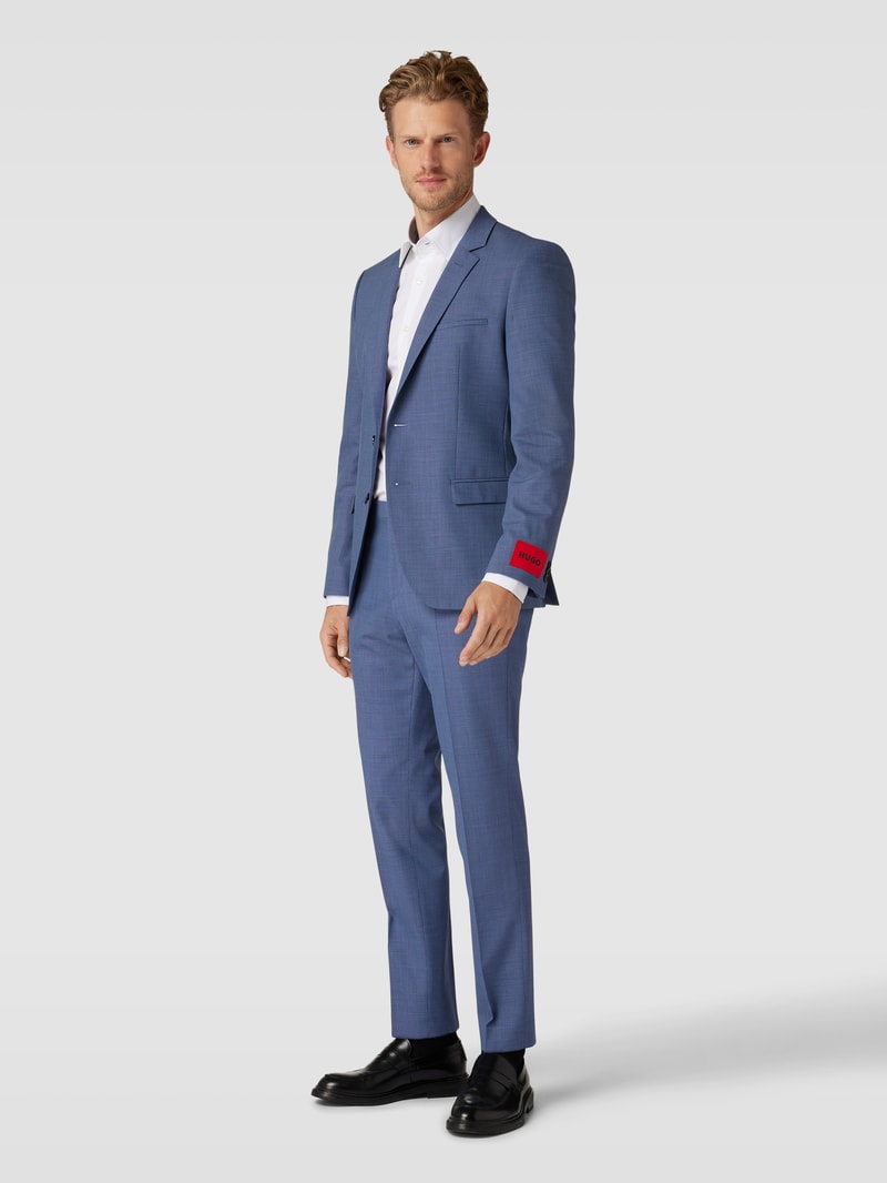 Anzughose mit feinem Muster Modell 'Hesten' in blau