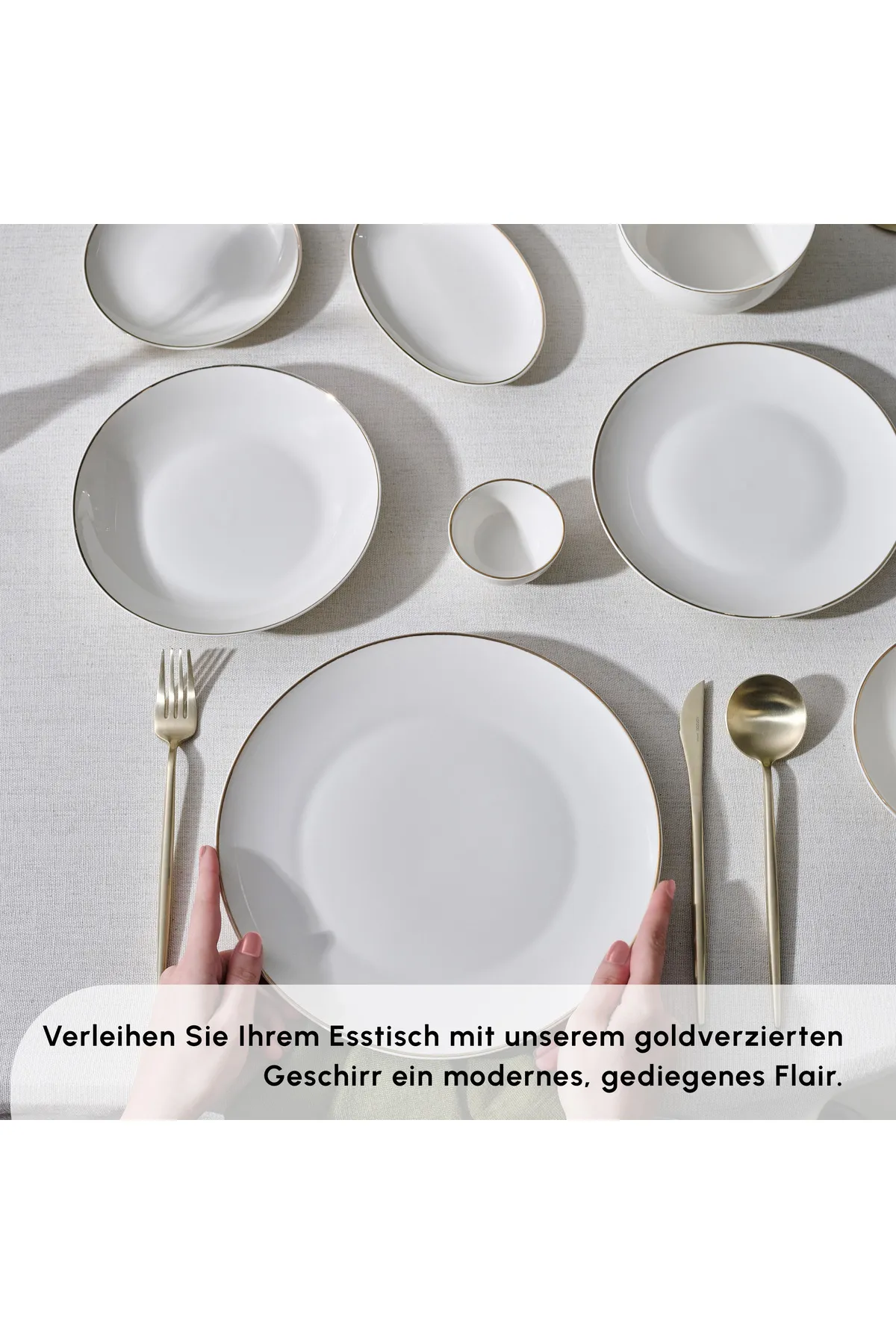 Karaca  Marcelo Gold Geschirr- und Frühstücksset, 88-teilig