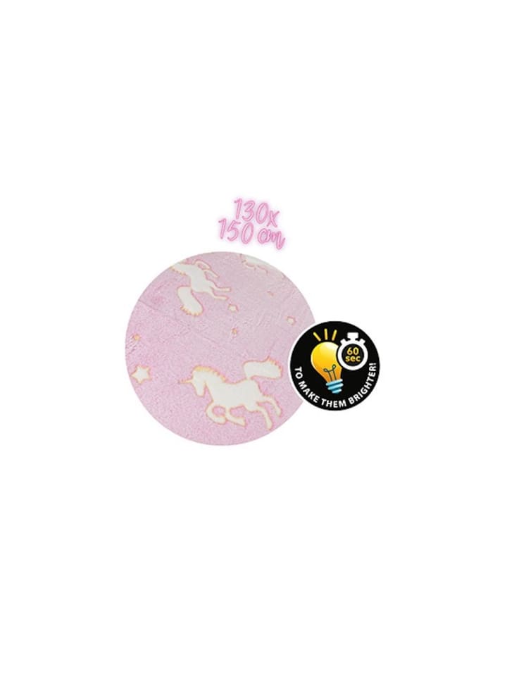 Toi-Toys Kinder-Decke Einhorn leuchtet im Dunkeln 130 cm x 150 cm 0 Monate günstig kaufen onesize