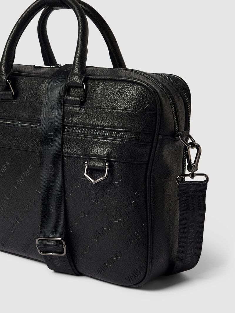 Laptoptasche mit Allover-Logo in schwarz