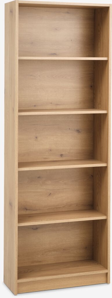 Regał biblioteczny HORSENS HORSENS 5 półek szeroki ciepły kolor dębu