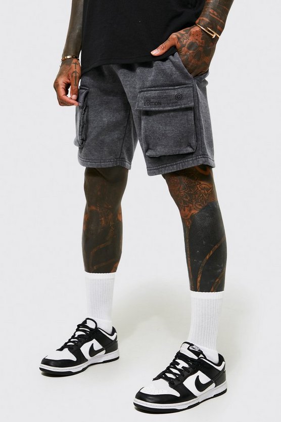 Lockere Cargo-Shorts aus Jersey