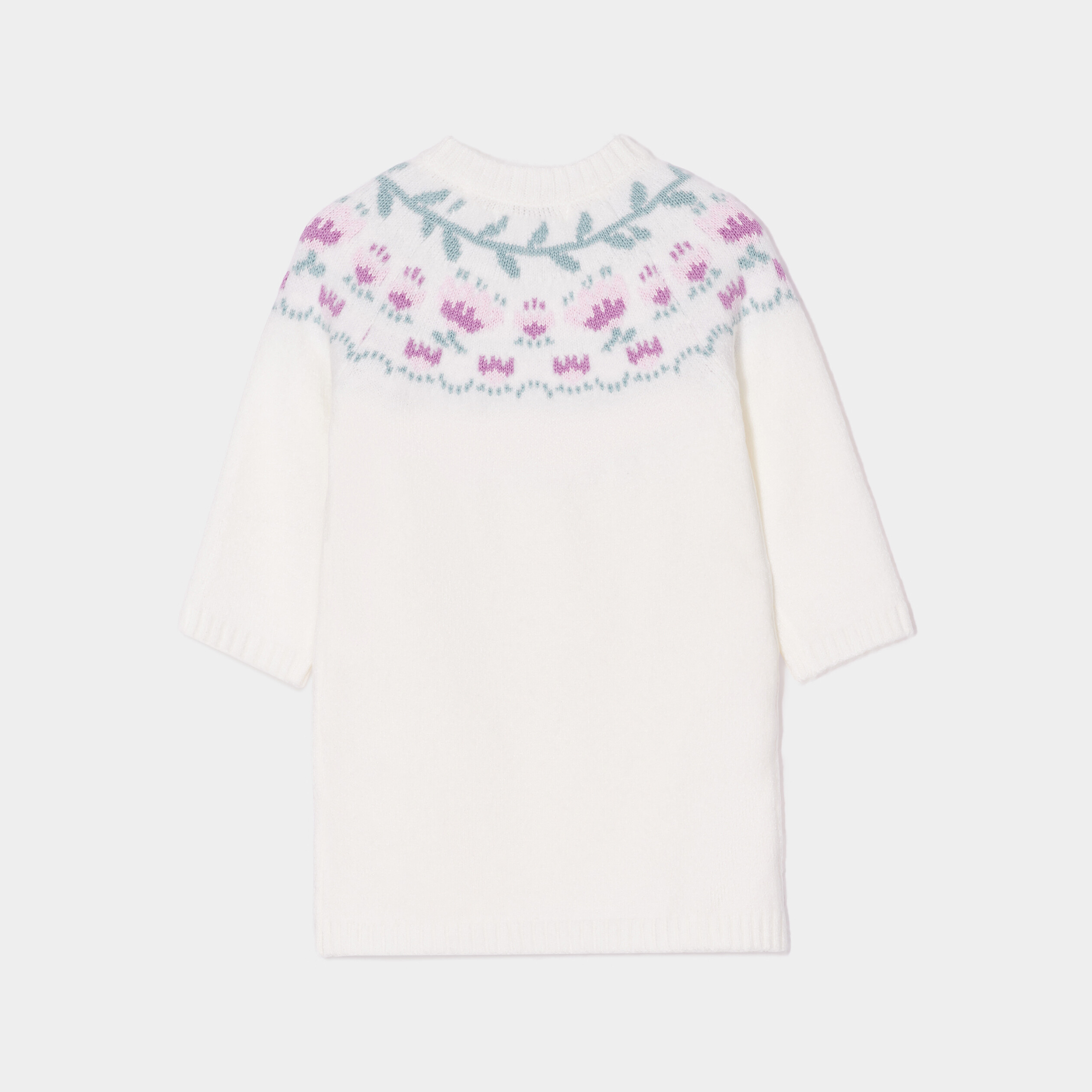 Ensemble robe pull et bandeau Creeks blanc bébé fille | La Halle