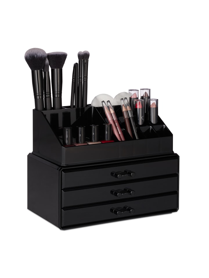 relaxdays Makeup Organizer in Schwarz günstig kaufen onesize