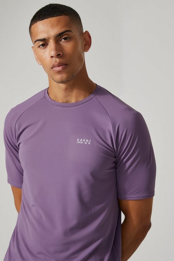 Strukturiertes Man Active Slim-Fit Mesh T-Shirt