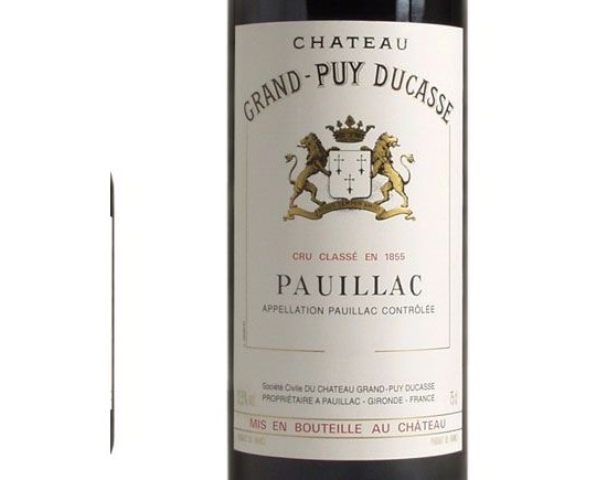 Château Grand-Puy Ducasse 1990, Cinquième Cru Classé En 1855 Bordeaux Pauillac