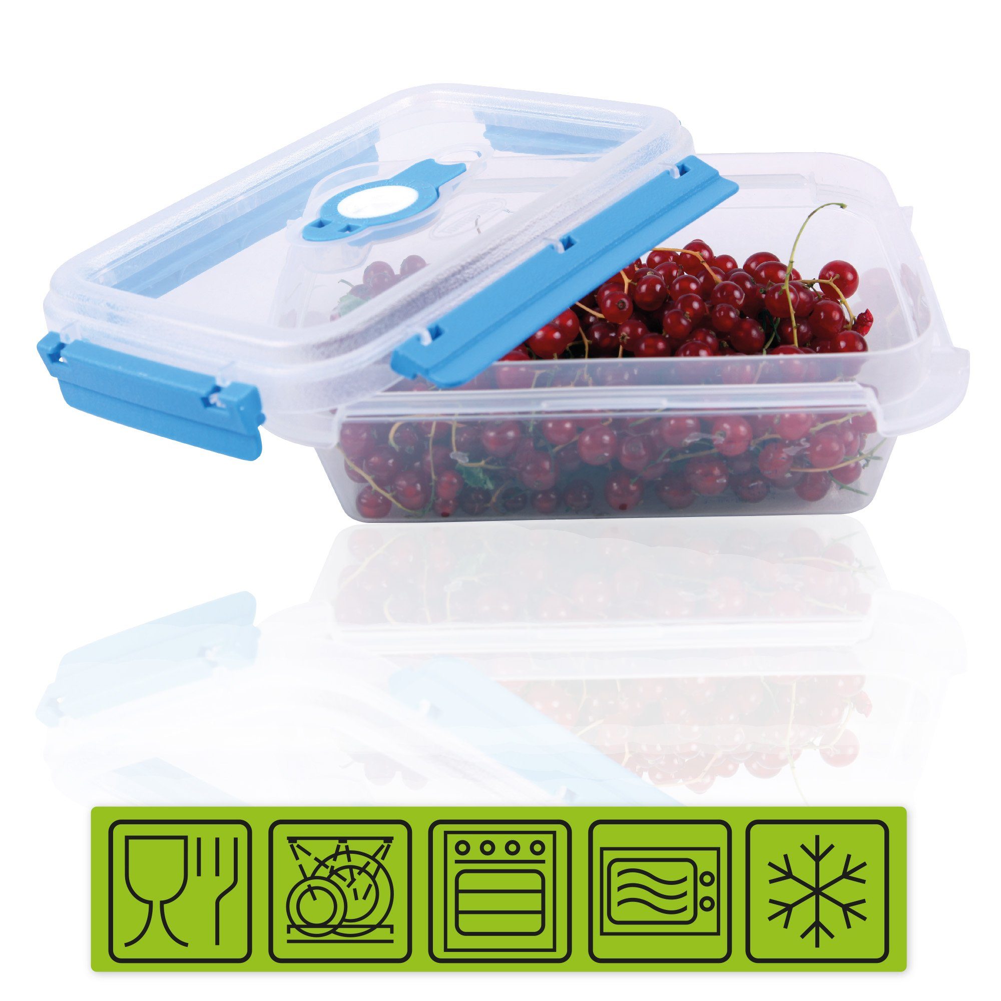 Tontarelli Frischhaltedose Lunchbox 1,5 L, Kunststoff, (1-tlg), Vorratsdose für Lebensmittel - Aufbewahrungsbox luftdicht - Meal Prep