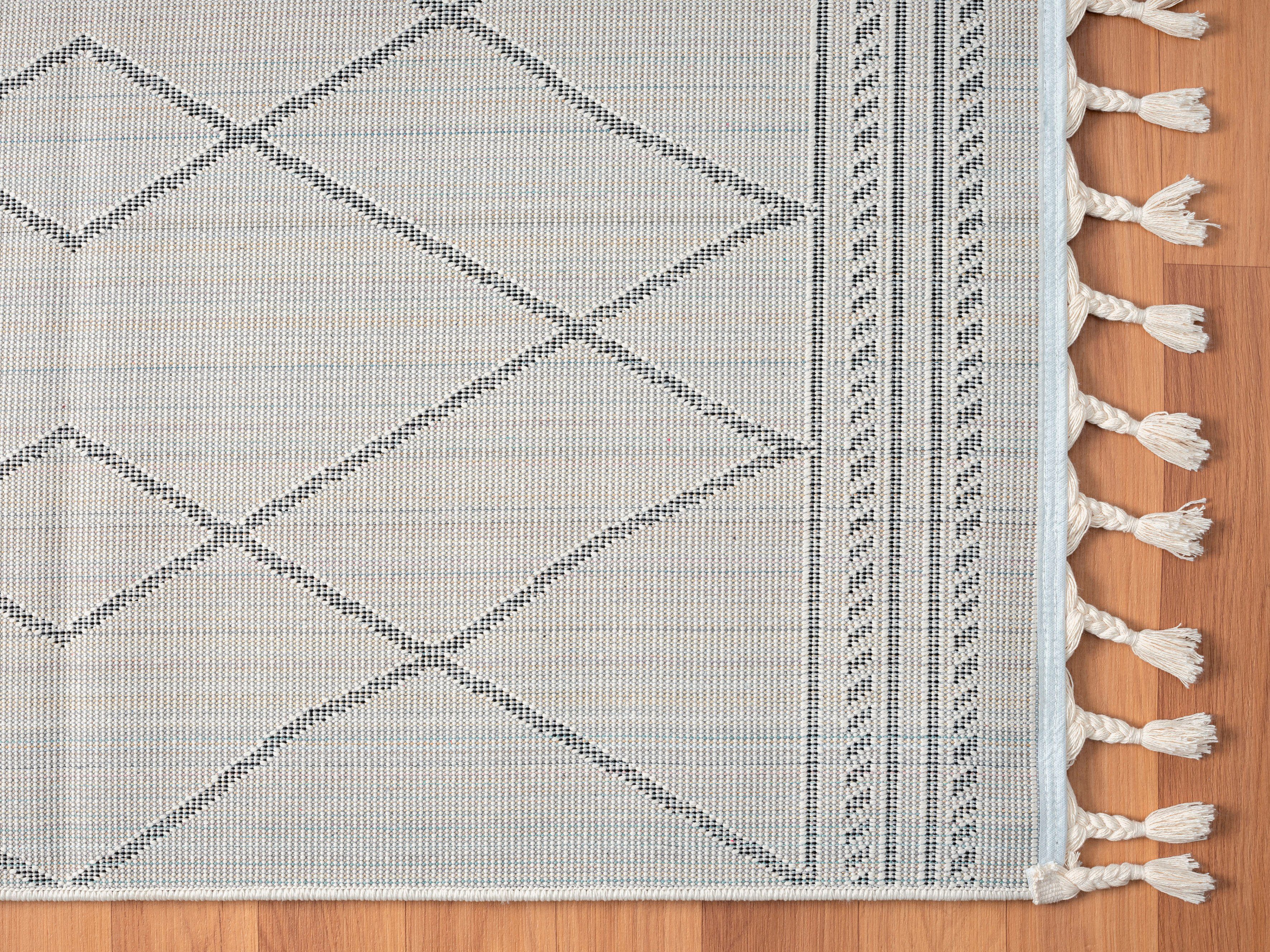 Hochflor-Läufer Moroccan Design Light, Myflair Möbel & Accessoires, rechteckig, Höhe: 24 mm, modern, marokkanisches Design, Rauten Muster, weich durch Hochflor