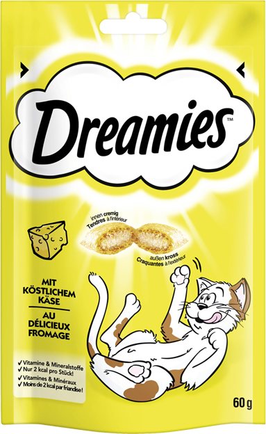 Dreamies mit köstlichem Käse