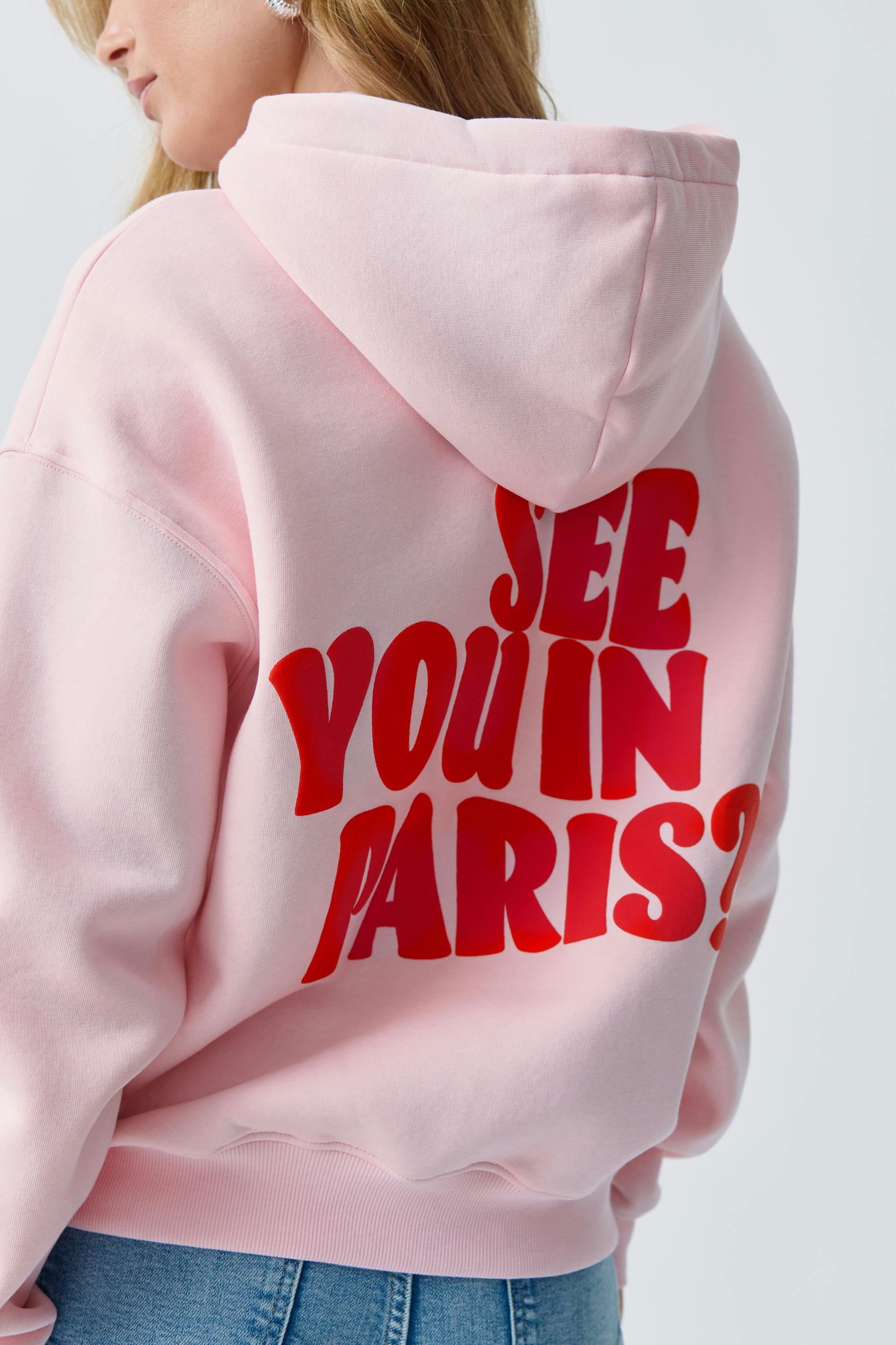 Oversized print hoodie
