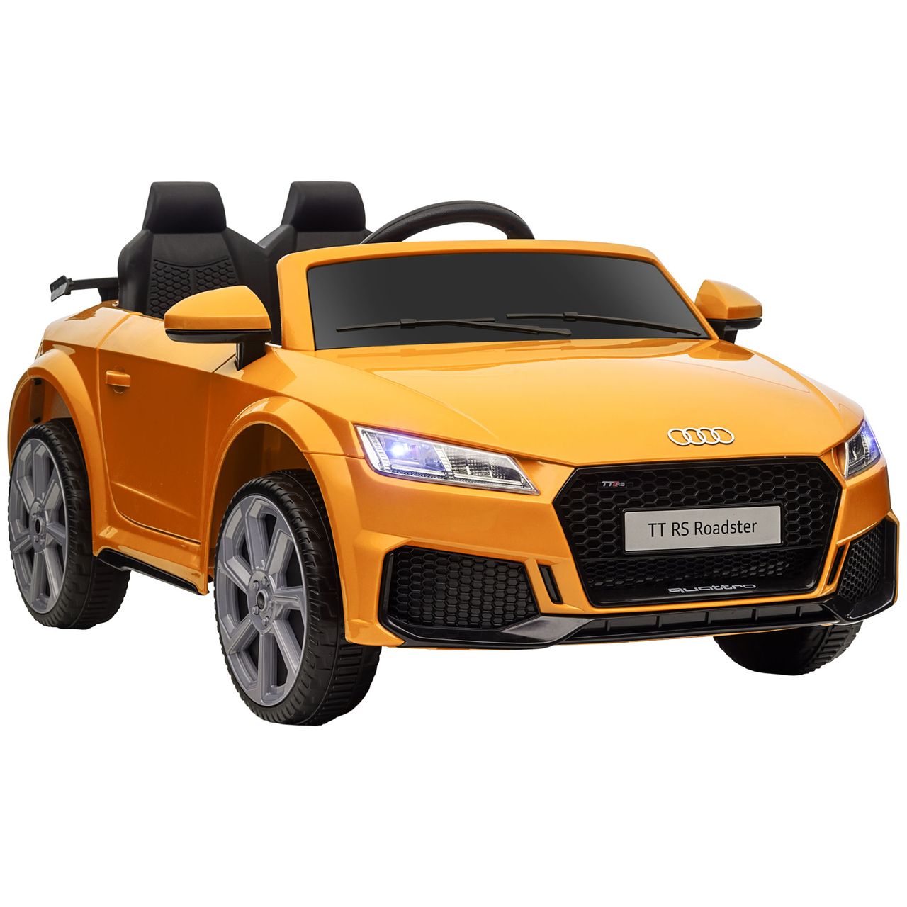 HOMCOM Kinderauto Elektroauto mit Fernbedienung Sicherheitsgurt 3–5 Jahre Gelb