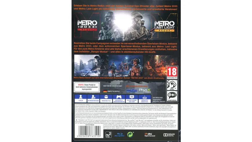 Metro 2033 Redux + Metro Last Light Redux