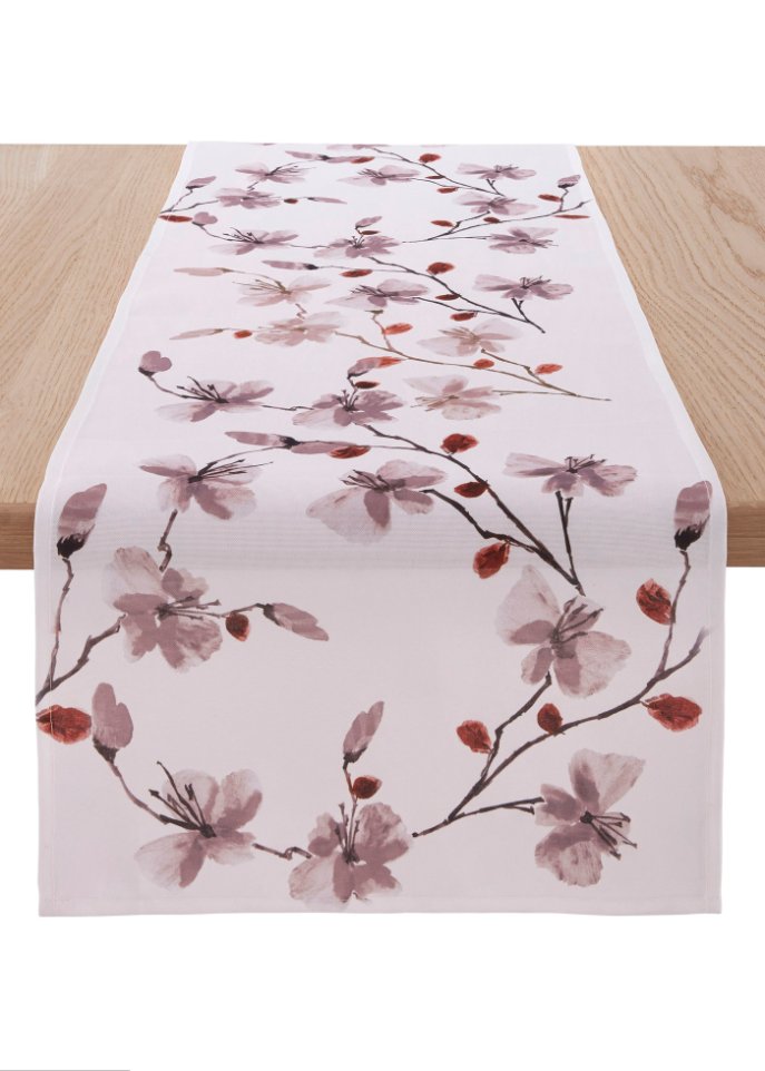 Tischläufer mit Blumenmuster