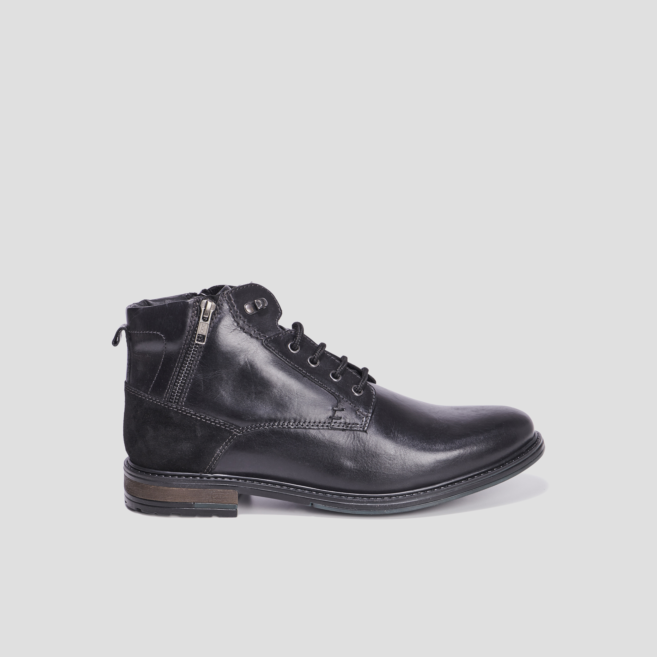 Bottines zippées en cuir Blark noir homme | La Halle