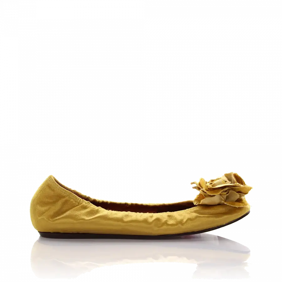Lanvin - Ballerinas TDPI Leinen Kupferseide gold - beige