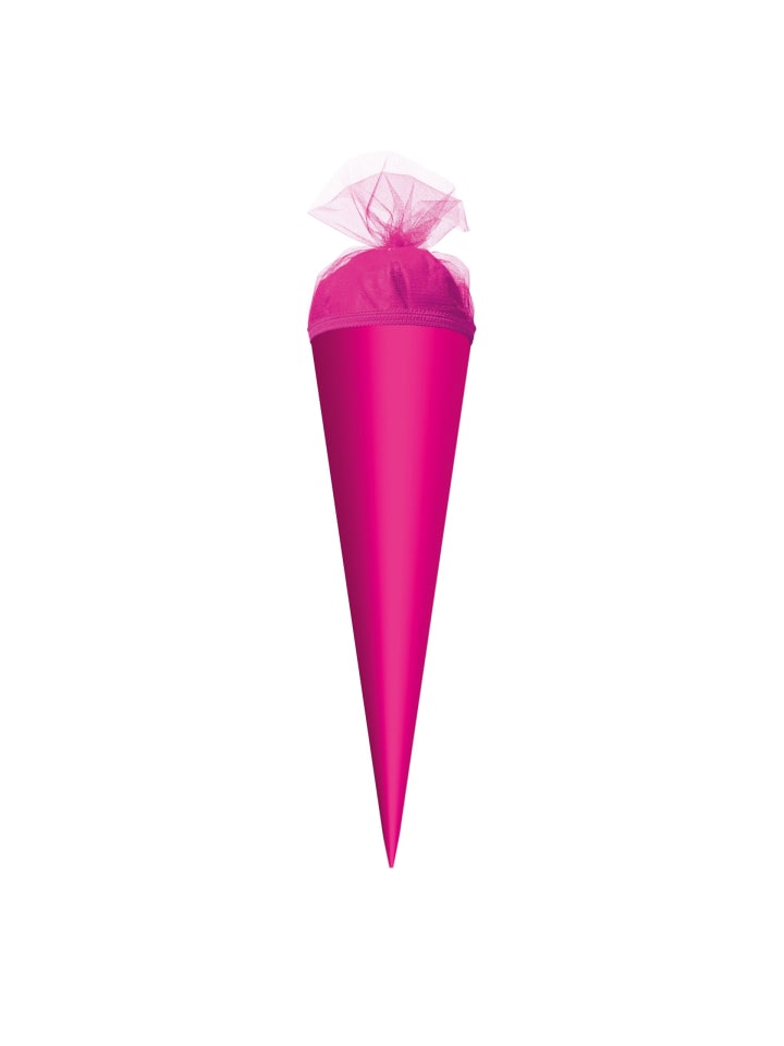 ROTH Bastel-Schultüte klein pink 50 cm, Tüllverschluss in Pink günstig kaufen onesize