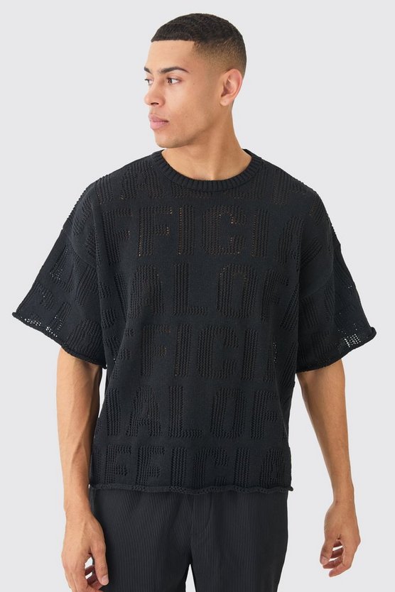 Oversize T-Shirt in Schwarz mit Logo