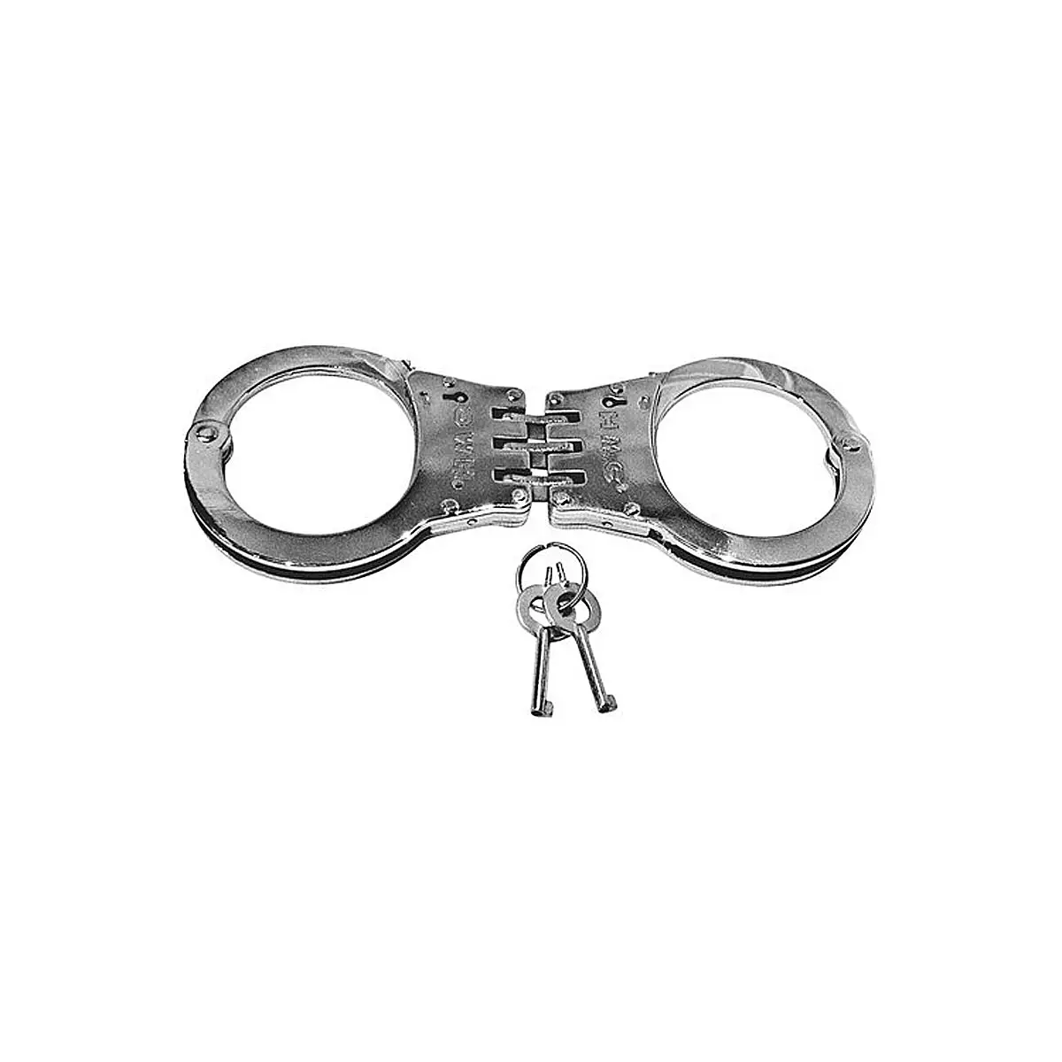 Handschellen mit Gelenk, Stahl vernickelt