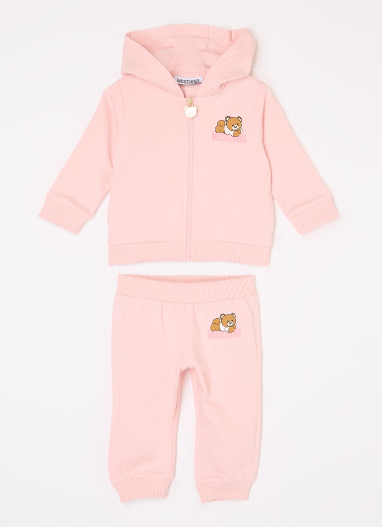 Set pentru copii Moschino format dintr-un hanorac și pantaloni de trening din bumbac organic, 2 piese.