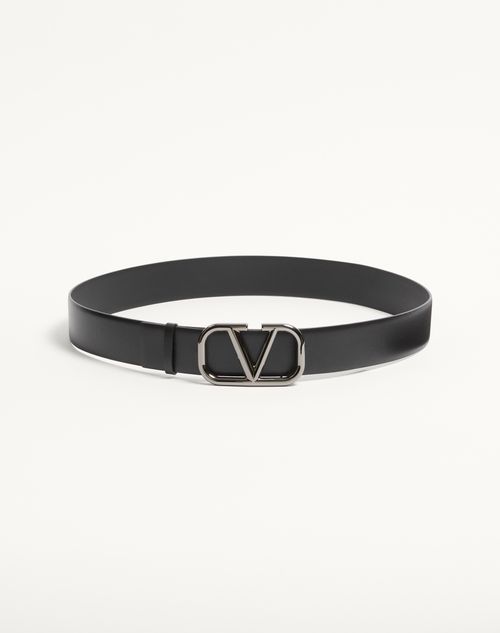 Cinto exclusivo VLogo em couro de bezerro 40 mm