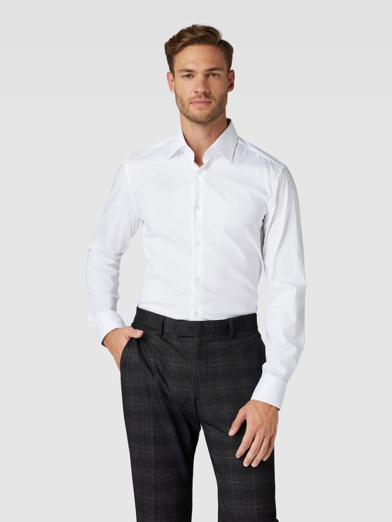Regular Fit Business-Hemd mit Kentkragen Modell 'HANK' in weiß