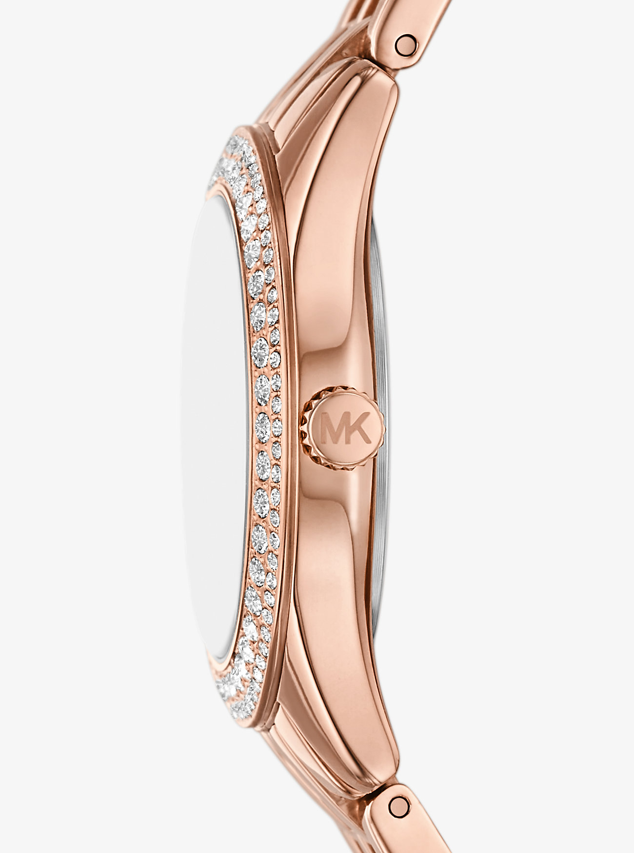 Mini Harlowe Pavé roségullfarget klokke - ROSÉGULL