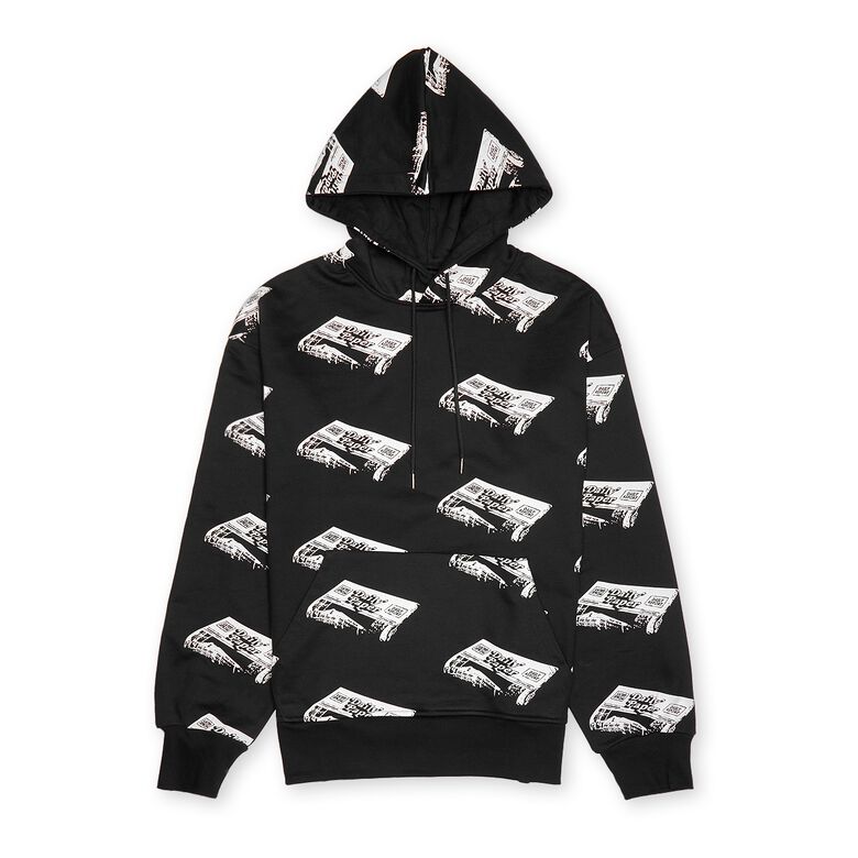Daily Paper Nina Hoodie black newspaper