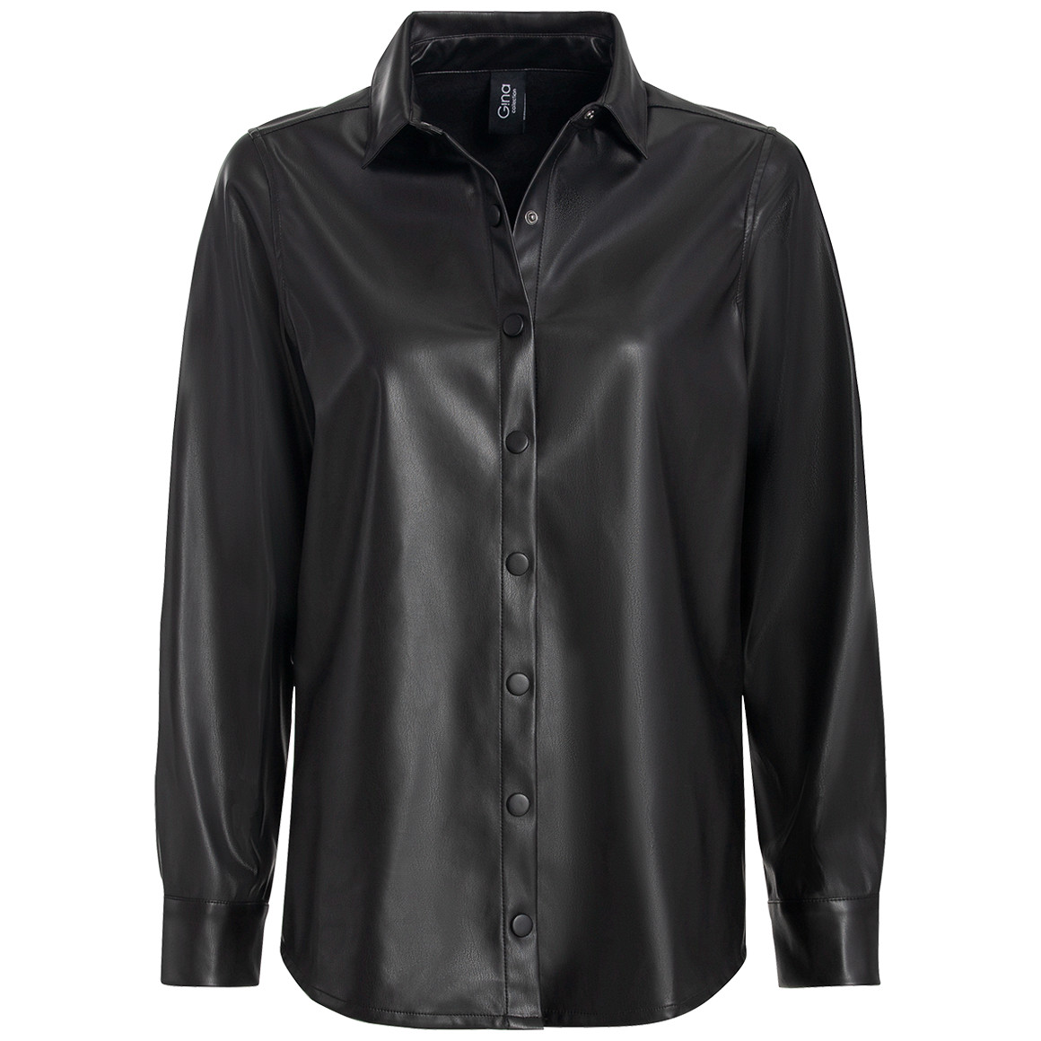 Damen Overshirt in Leder-Optik