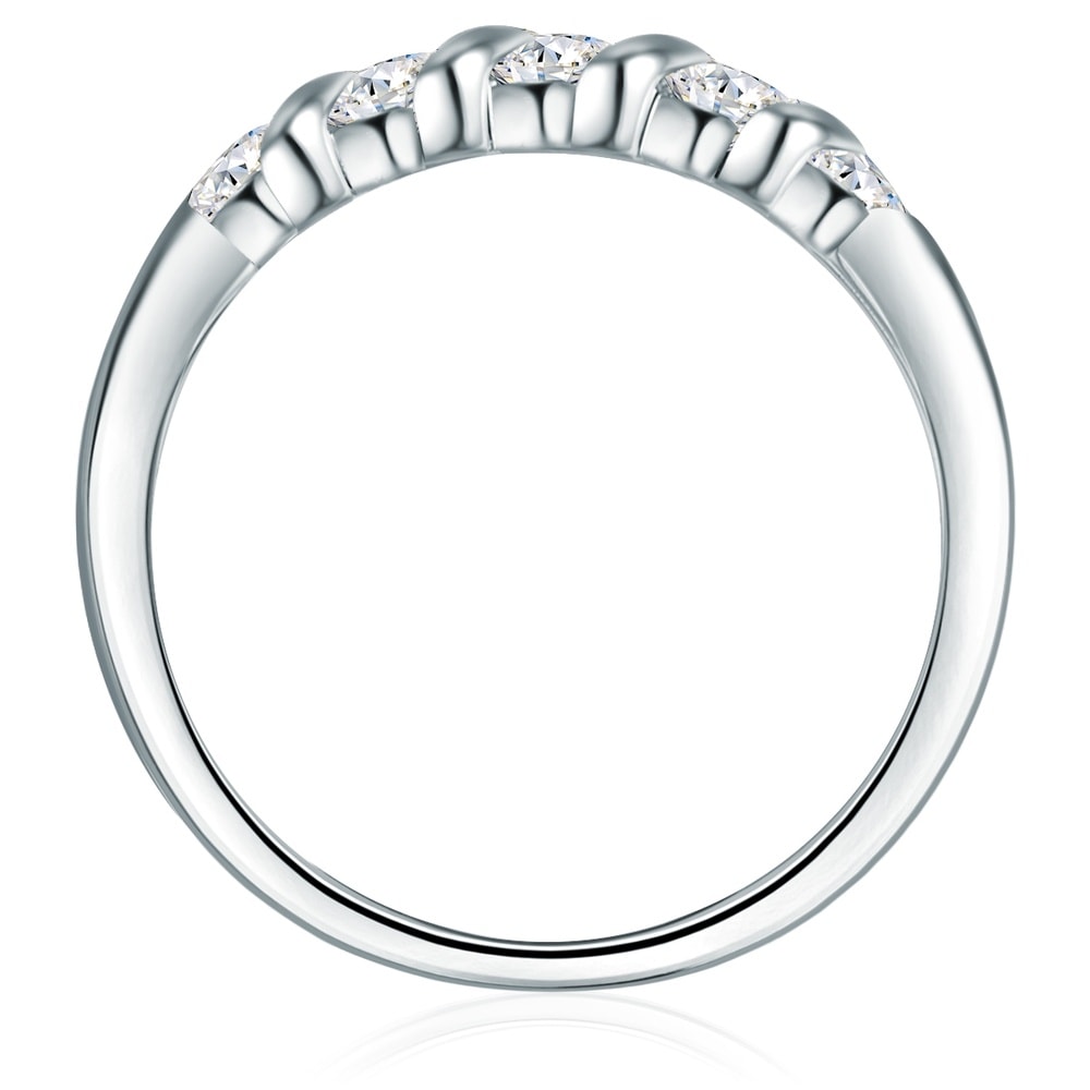 Trilani Bague en argent Argent sterling Oxyde de zirconium (CZ) en Argent Bague