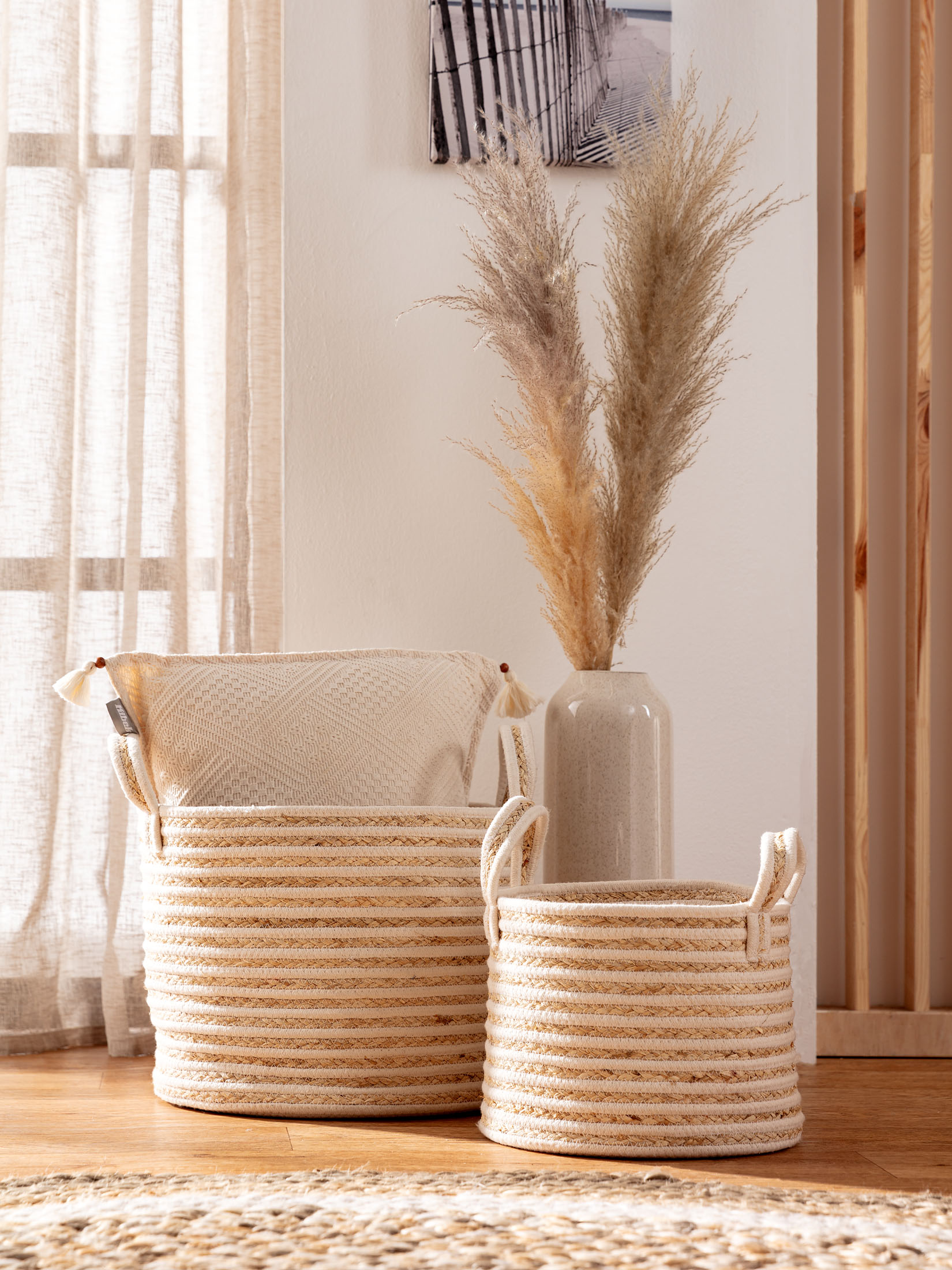Basket Willow Korb, Beige