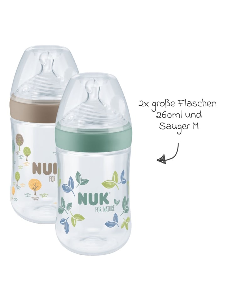 NUK 6-tlg. Perfect-Start-Set for Nature - 4x PP-Flasche in gruen,beige,motiv günstig kaufen onesize