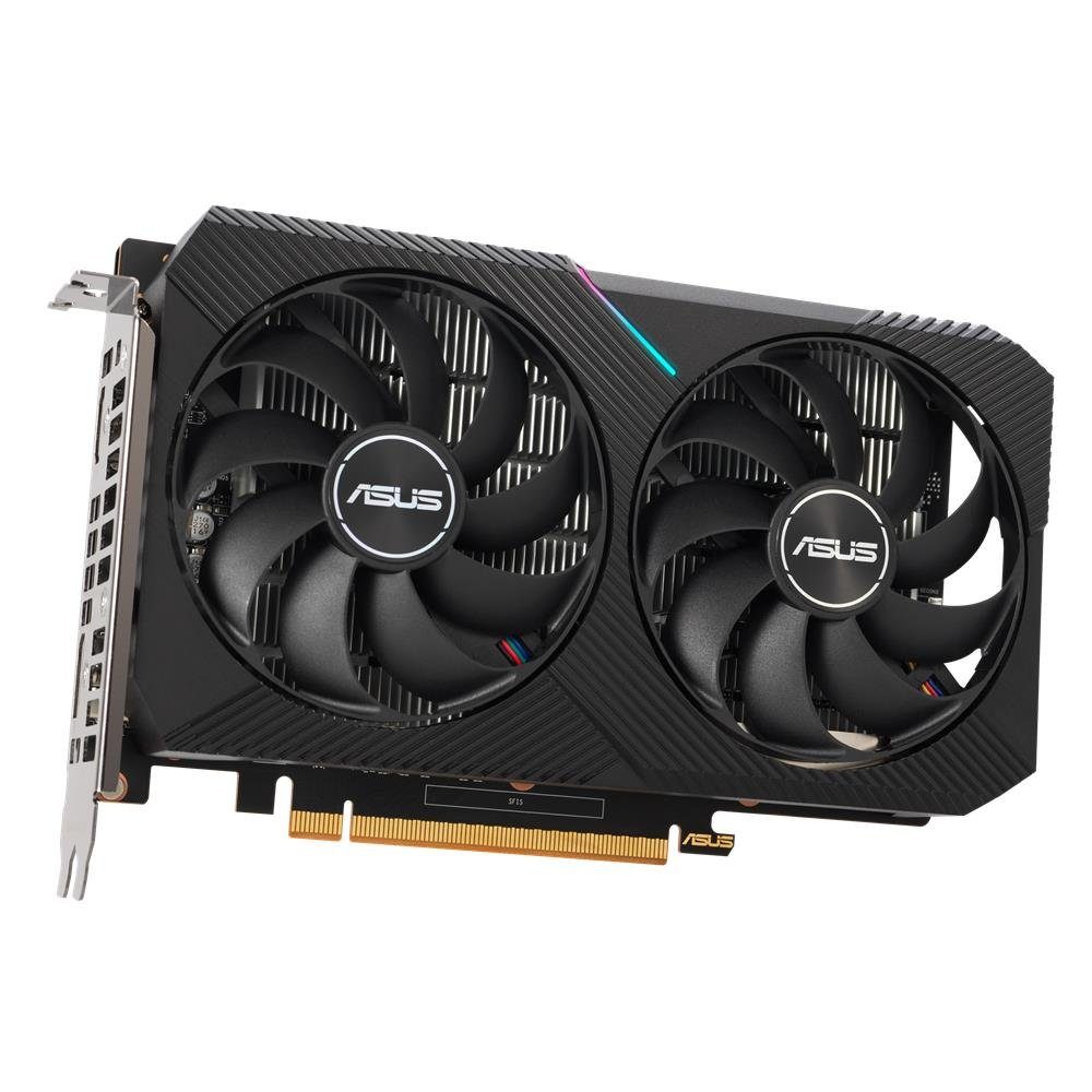 Asus Dual Radeon RX6400 Grafikkarte (4 GB, AMD, GDDR6 Speicher, HDMI, DisplayPort, DUAL-RX6400-4G)