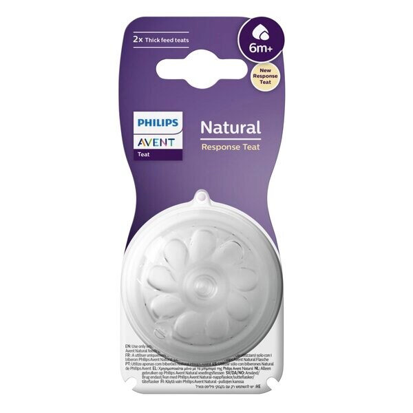 Philips Avent SCY966/02 6 kk Luonnollinen imeskelyreflex-tuttipullo puurolle 2 kpl