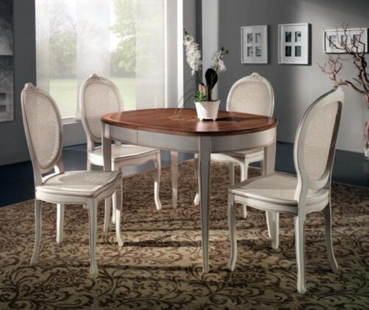 JVmoebel Esszimmer-Set, Esstisch Einrichtung Stühle Lehnstuhl Möbel Komplett Set 5tlg.