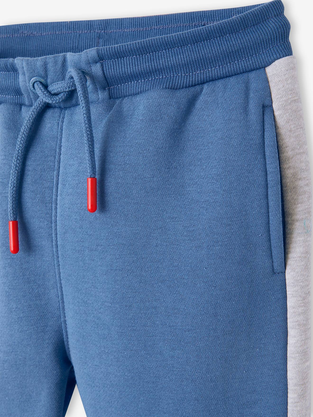 Pantalon jogging bandes côtés garçon. vert sapin